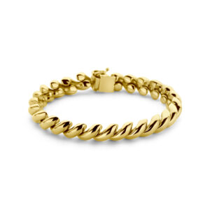 armband san marco 9 mm 19,5 cm 14K geelgoud