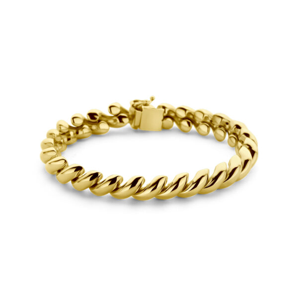 armband san marco 9 mm 19,5 cm 14K geelgoud
