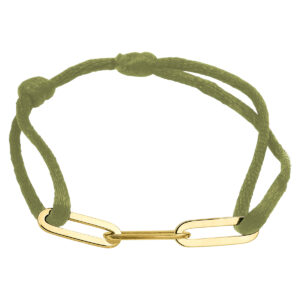 armband satijn zilver verguld (met rubber/nylon/etc)