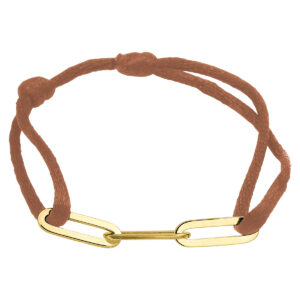armband satijn zilver verguld (met rubber/nylon/etc)