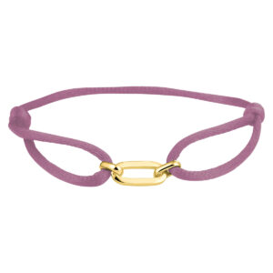 armband satijn zilver verguld (met rubber/nylon/etc)