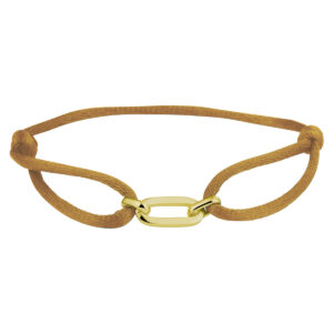 armband satijn zilver verguld (met rubber/nylon/etc)