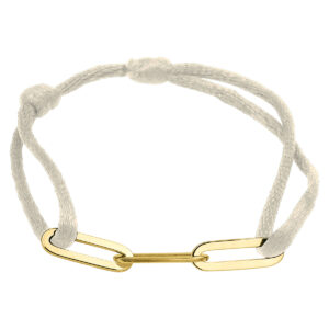 armband satijn zilver verguld (met rubber/nylon/etc)