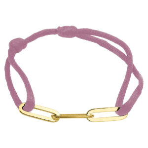 armband satijn zilver verguld (met rubber/nylon/etc)