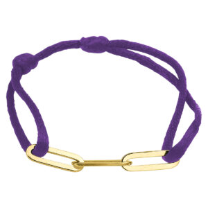 armband satijn zilver verguld (met rubber/nylon/etc)