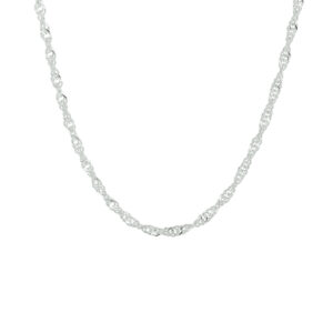 armband singapore 2,25 mm 18 cm zilver gerhodineerd