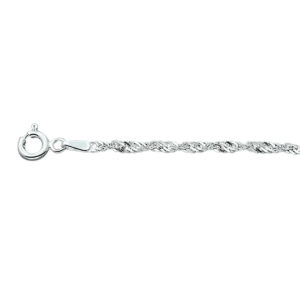 armband singapore 2,75 mm 18 cm zilver gerhodineerd