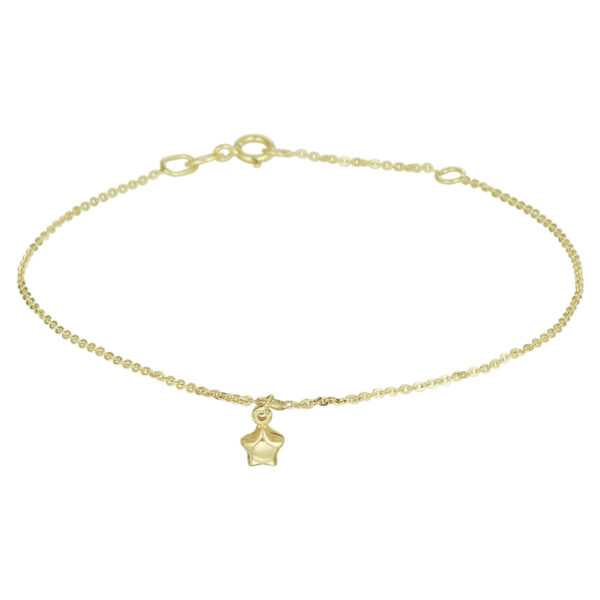 armband ster 16,5 - 18,5 cm 14K geelgoud
