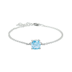 armband topaas 16 + 2 cm zilver gerhodineerd