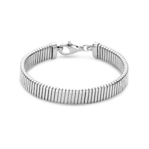 armband tubogas 10,2 mm 19 cm zilver gerhodineerd