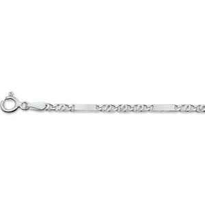 armband valkenoog 2,3 mm zilver gerhodineerd