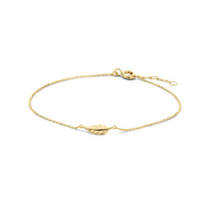 armband veer 16 - 17 - 18 cm 14K geelgoud