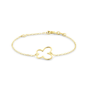 armband vlinder 11 - 13 cm 14K geelgoud