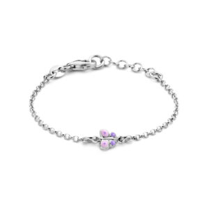 armband vlinder 11 + 2 cm zilver gerhodineerd