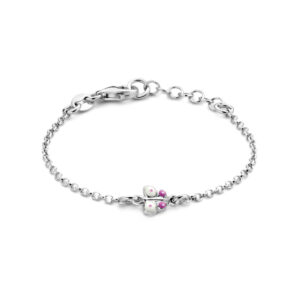 armband vlinder 11 + 2 cm zilver gerhodineerd