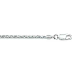armband vossestaart 2,0 mm 18 cm zilver gerhodineerd