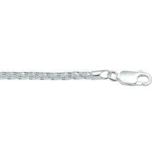 armband vossestaart 3,0 mm zilver gerhodineerd