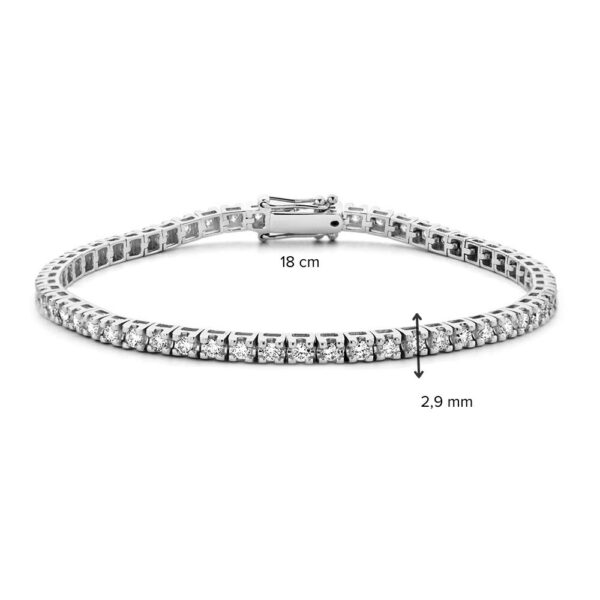 Armband witgoud briljant 2,00 crt. - Afbeelding 6
