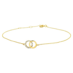 armband zirkonia 0,8 mm 16,5 - 17,5 - 18,5 cm 14K geelgoud