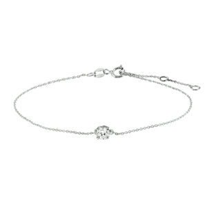 armband zirkonia 16,5 - 17,5 - 18,5 cm 14K witgoud