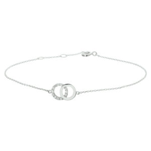 armband zirkonia 16,5 - 17,5 - 18,5 cm 14K witgoud
