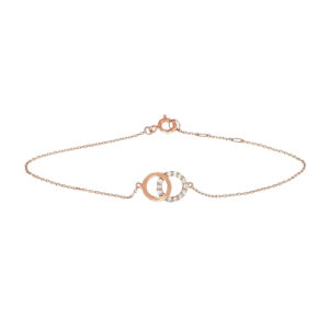 armband zirkonia 16,5 - 18,5 14K roségoud