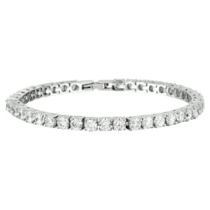 armband zirkonia 18,5 cm edelstaal