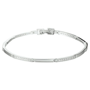 armband zirkonia 2,5 mm 18 cm zilver gerhodineerd