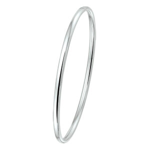 bangle dop ovale buis 3 x 60 mm zilver wit