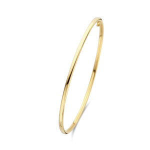 bangle dop ronde buis 2,4 mm 60 x 52 mm 14K geelgoud