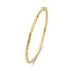 bangle scharnier gediamanteerd 3,0 mm 60 mm 14K geelgoud