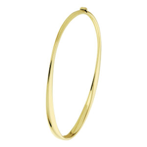 bangle scharnier gedraaid 4 x 60 mm 14K geelgoud
