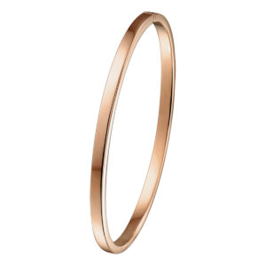 bangle scharnier massief vlakke buis 4 x 61 mm Silgold (rosé met zilverkern)