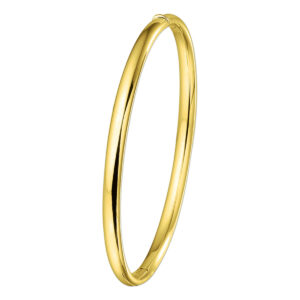 bangle scharnier ovale buis 4 x 60 mm 14K geelgoud