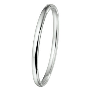 bangle scharnier ovale buis 5 x 60 mm 14K witgoud
