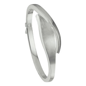 bangle scharnier poli/mat 16 x 60 mm zilver gerhodineerd
