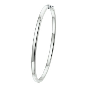 bangle scharnier vlakke buis 3 x 61 mm 14K witgoud