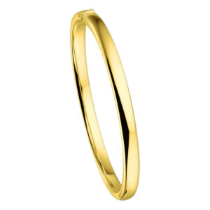 bangle scharnier vlakke buis 5 x 60 mm 14K geelgoud