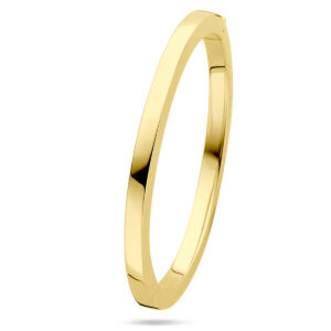 bangle scharnier vlakke buis 5,0 x 60 mm 14K geelgoud