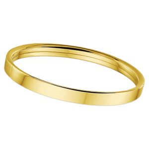 bangle vlakke buis 5,0 mm 60 mm 14K geelgoud