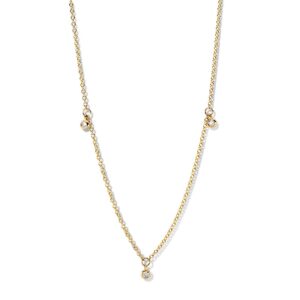 Collier geelgoud briljant 0,12 crt.