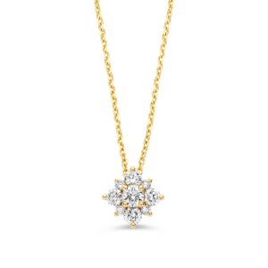 Collier geelgoud briljant 0,49 crt.