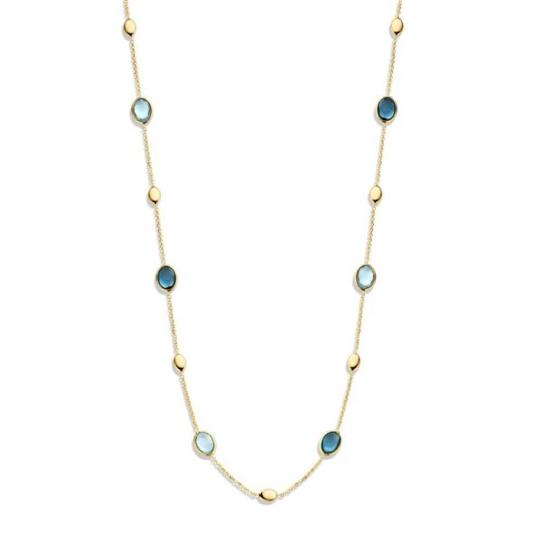 Collier geelgoud edelsteen