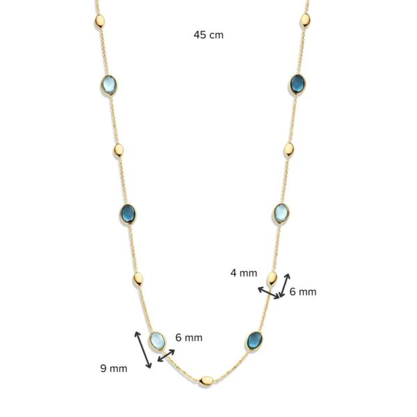 Collier geelgoud edelsteen - Afbeelding 2