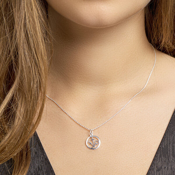 collier geloof, hoop en liefde 41 + 4 cm zilver wit - Afbeelding 2