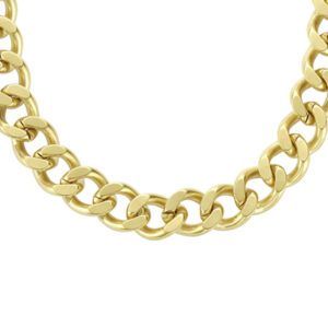 collier geslepen gourmette 8,0 mm 42 + 3 cm ion plating met groot springslot edelstaal