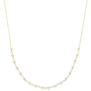 collier parels 43 - 45 cm 14K geelgoud