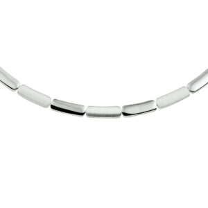 collier poli/mat 5,2 mm 45 cm zilver gerhodineerd