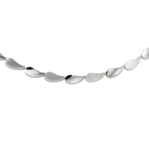 collier poli/mat 5,6 mm 45 cm zilver gerhodineerd