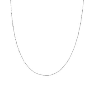 collier staafjes 1,6 mm 46 cm zilver gerhodineerd